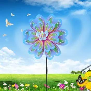 Ветряная мельница для насекомых, прялка для ветра, пчела, бабочка, детские игрушки, традиционная игрушка для садовой вечеринки