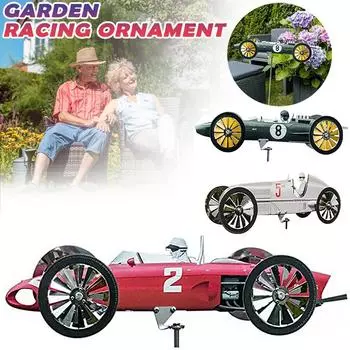 Ветряная мельница, сад, вертушка, автомобиль, гонщик, ветер, металл, вечеринка, вращающийся фестивальный орнамент красный