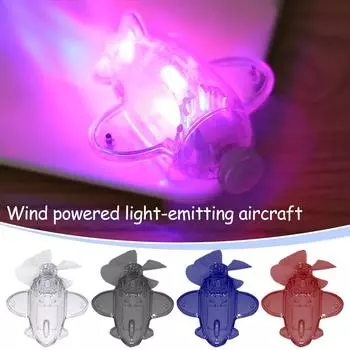 Ветряные светодиодные фонари для самолетов, безопасность езды на мотоцикле, предупреждения Decorati Z1W8 Transparent Black-1pc