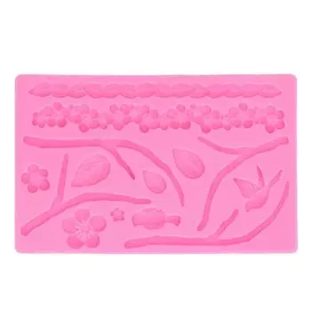 Ветвь Цветы Силиконовая Форма Пищевой Материал Различные Формы DIY Торт Силиконовая Форма для