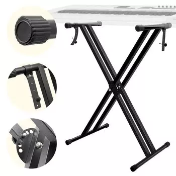 Vevesoas клавиатура электронное пианино с двойной рамой электронная стойка для пианино инструмент устойчивая стойка для клавиатуры подставка, подставка,