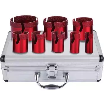 Vevor M14 Резьба Алмазное сухое сверло и пильное полотно Вакуумная пайка Сверла для сверления Керамогранитная плитка Гранит Мрамор Кольцевая пила Инструмент