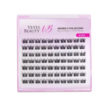 Veyesbeauty LuxeBold Lash Single Length Newbie s Five-Second Series 70 пучков 8-18 мм 18MM чёрный