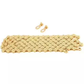 VG Sports Mountain Bike 10-скоростная цепь 116 звеньев 1 2inx11 128 дюймов велосипедная цепь золотая