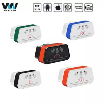 Vgate iCar2 WIFI OBDII Code Reader ELM327 OBD Wi-Fi для Android/IOS Автосканер OBD2 Автомобильный диагностический инструмент pk ELM327 V1.5 elm 327 чёрный/оранжевый