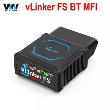 Vgate vLinker FS Bluetooth ELM327 FS-CAN для Ford FORScan MFI чип OBD2 автомобильный диагностический сканер интерфейс инструмент для Android/IOS/Windows