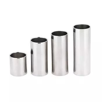 VGEBY Слайды для гитары, Металлические слайды для гитары, Тон-бары, Слайды для бас-гитары, 4 слайда, Нержавеющая сталь, Легкие, Аксессуары