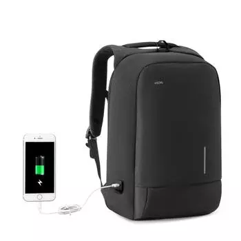 Vgoal мужской рюкзак противоугонный водонепроницаемый для ноутбука 13,3/15,6/17,3 дюйма с портом быстрой зарядки USB 3.0 и таможенным замком TSA, открытие на 180° темно-серый 15.6 inch темно-серого