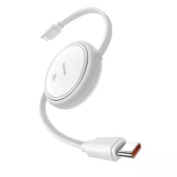 «ВГП. Премия 2025 года «Кабель для зарядки Baseus, сворачиваемый, USB-C, быстрая зарядка, 100 Вт, 5 А, совместимый с PD, не спутывающийся, компактный, катушечный, iPhone16/15»