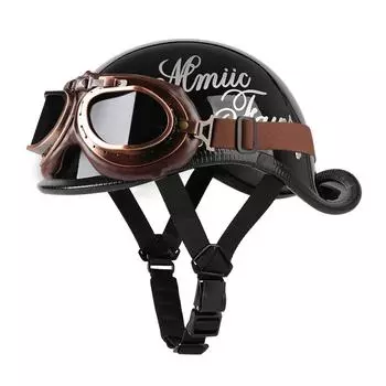 VGV Полушлем мотоциклетный шлем Электромобиль велосипед Езда Локомотив для Круизера Ретро Четыре сезона Унисекс подросток ребенок L