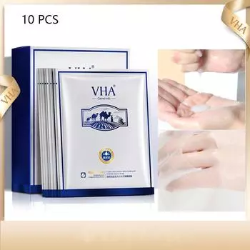 VHA Верблюжье молоко Пребиотик Мелкомолекулярная эластичная маска Нежная питательная изысканная эластичная блестящая маска 10 pcs