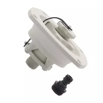 Вход для воды с регулятором давления и быстроразъемным соединением. Вход для аксессуаров для кемпера.