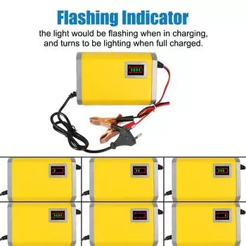 Вход переменного тока 110-220 В, выход постоянного тока 12 В, 6 А, интеллектуальное автомобильное зарядное устройство для свинцово-кислотных аккумуляторов емкостью 20 Ач/60 Ач/80 Ач