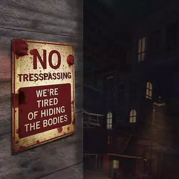 Вход воспрещен в стиле ретро, металлический знак, флаг, доска, бар, клуб, кафе, гараж, настенный декор, искусство красный