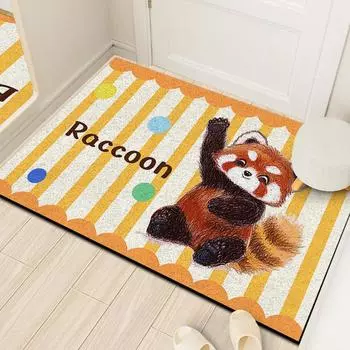 Входная дверь мультяшный шелковый коврик для пола входная дверь грязезащитный коврик для улицы пылеотталкивающий ковер можно сделать на заказ 40 * 60CM Silk Ring