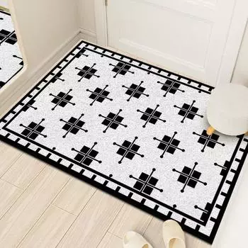 Входная дверь простой шелковый коврик для пола бытовой входной двери грязезащитный коврик для улицы пылеотталкивающий ковер можно сделать на заказ 40 * 60Cm silk ring