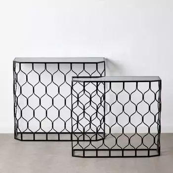 Входная мебель Черный Стекло Металл (2 единицы)