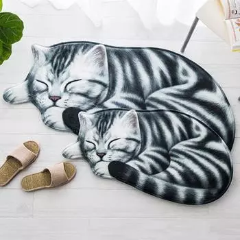 Входной коврик без запаха в форме животного, большой, добро пожаловать домой, кошка 40 E
