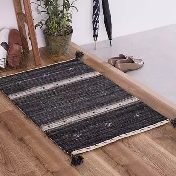 Входной коврик Hagiwara Gabbeh для помещений 45X75 см BUFF неокрашенная шерсть натуральные благословения гладкий мягкий на ощупь прибл.. ЛОРРИ Л17