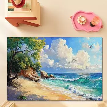 Входной коврик из проволоки-кольца для пола, мультяшный входной коврик для крыльца, коврик для пола, устойчивый к пыли и поддающийся резке, напольное покрытие 40 * 60CM silk ring