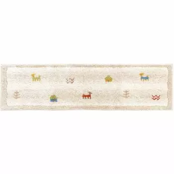 Входной коврик OKA, бежевый, прибл.. 30 см x 110 см, моющийся, угловая адсорбция, гейб, адсорбция, нескользящая бежевый