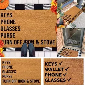 Входной коврик, забавный алфавитный дизайн, дверной коврик, легко чистящийся, противоскользящий напольный коврик для дома, кухни, ванной комнаты 40x60cm B