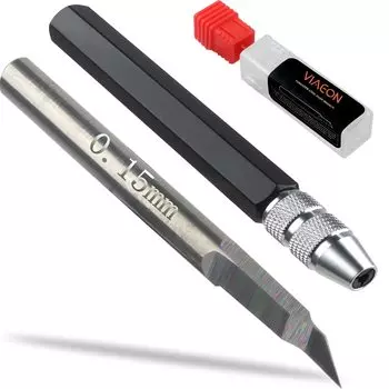 VIAEON Line Chisel Holder Set Design Knife Craft Knife Art Cutter Craft Cutter Design Cutter Gunpla Plastic Model Line Carving Tool 0,15 мм чёрный
