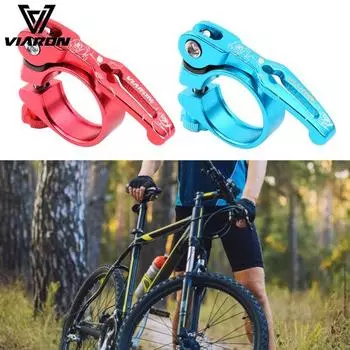 VIARON Quick Release из алюминиевого сплава с полой стойкой, зажим для трубки, противоскользящий зажим для подседельного штыря для горного велосипеда 34.9 красный