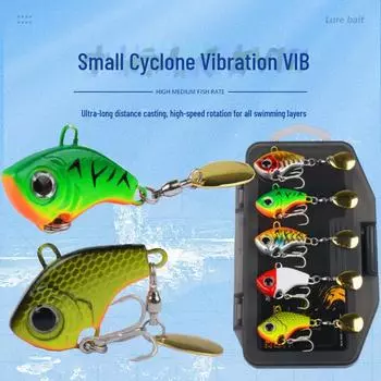 Виб-приманка для дальнего заброса - вращающийся циклон с блестками для легкой морской рыбалки и ловли окуня 7g