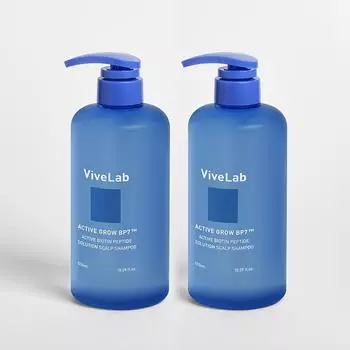 Vibe Lab Active Biotin Peptide Solution Шампунь для кожи головы с биотиновым пептидом, 2 шт., 550 мл
