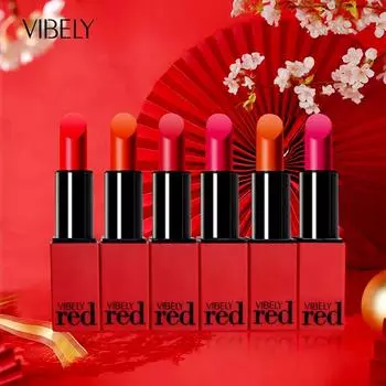VIBELY Big Red Lips Lipstick Matte Mist Lipstick Стойкая помада Подарок на День святого Валентина