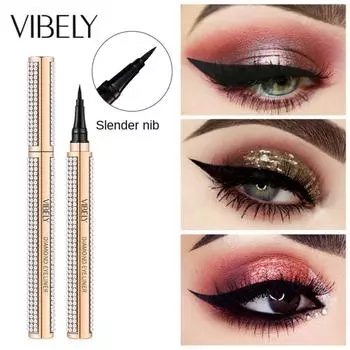 VIBELY Diamond Водонепроницаемая ручка для подводки глаз Extreme Black Черная быстродействующая сухая легкая ручка для подводки глаз 1pcs