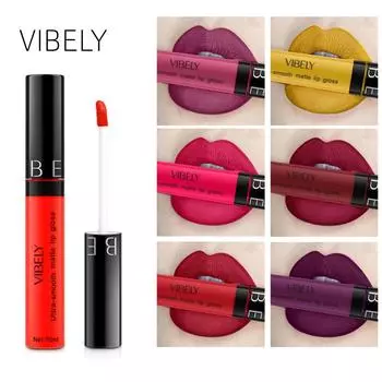 VIBELY Makeup Matte Anti-Stick Lip Glaze Несмываемая долговечная жидкая губная помада