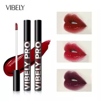 VIBELY маленькое черное зеркало, воздушная глазурь для губ, водянистый черный тюбик, увлажняющий, питательный зеркальный блеск, блеск для губ, помада