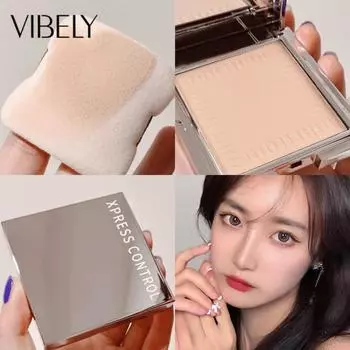 VIBELY Масляная пудра для макияжа, без макияжа, водостойкая и консилер, нежная рассыпчатая пудра для макияжа 01