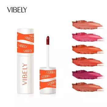 VIBELY Matte & Mist Velvet Lip Glaze Air Mist Водостойкая долговечная белая помада