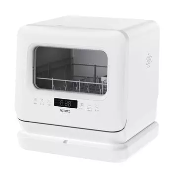 VIBMI Нет конструкции для настольной посудомоечной машины с небольшим баком белого цвета, требуется, 1-3 человека, компактный, тип, посудомоечная машина,