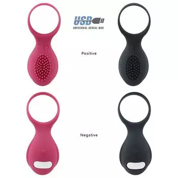 Вибрационное кольцо для пениса и массажер для клитора USB перезаряжаемые секс-игрушки «два в одном» для мужчин и женщин