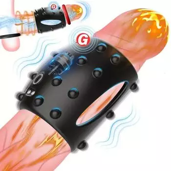 Вибрационное кольцо для пениса Вибрационное кольцо для пениса Удлинитель пениса Удлинитель яичек Секс-игрушки для пар мужчин и женщин