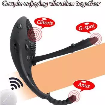 Вибрационное кольцо для полового члена со стимулятором клитора, вибратор для языка, который можно носить с анальными шариками, массажер для пениса с задержкой эякуляции, игрушка для пениса