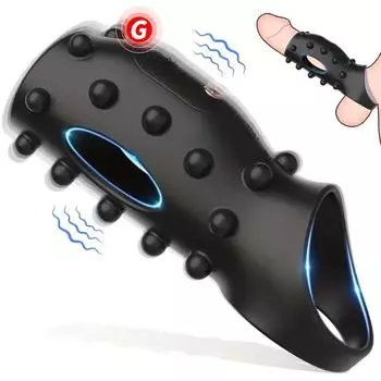 Вибрационное кольцо Насадка на пенис Мужской вибратор Кольцо для пениса Удлиняющее устройство,Стимуляция G-точки пениса и яичек,Мужская игрушка,Мужской вибратор Женский