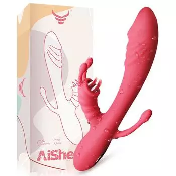 Вибрационные забавные товары для взрослых, женский массажер для лизания языка, устройство для мастурбации, AV-палка, секс-палка для пениса 21cm