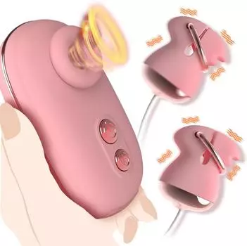 Вибрационные зажимы для сосков, стимулятор сосания, вибратор для сосания клитора, стимуляция груди, 2 в 1, игрушки для сосков, набор секс-игрушек для пар