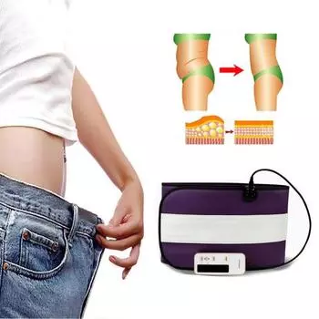 Вибрационный фитнес-массажер Электрический дальний инфракрасный вибрационный нагревательный пояс для похудения Тренажер для живота Массажер для похудения фиолетовый