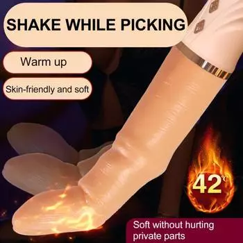 Вибрационный массажер Нежный умный нагревательный TPE секс-пальцевый вибратор для женщин