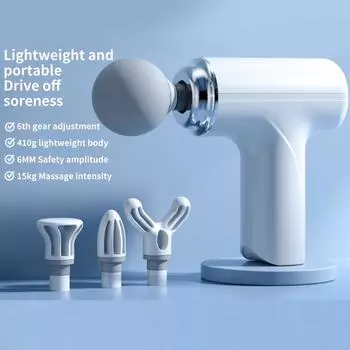 Вибрационный массажный пистолет, перезаряжаемый беспроводной массажер для релаксации мышц, мини-профессиональный фитнес-портативный электрический пистолет для фасции China