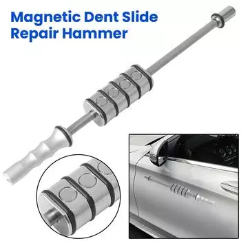 Вибрационный тянущий обратный молоток для ремонта автомобиля Съемник для ремонта вмятин на автомобиле Съемник для ремонта вмятин на автомобиле Магнитный тянущий молоток серебряный