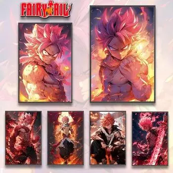 Vibrant Japanese Anime Natsu Zeref SelfAdhesive Wall Poster Cartoon Art for Kids Rooms Home Decor Gift Fairy Tail Inspired W 21cm30cm NoFrame