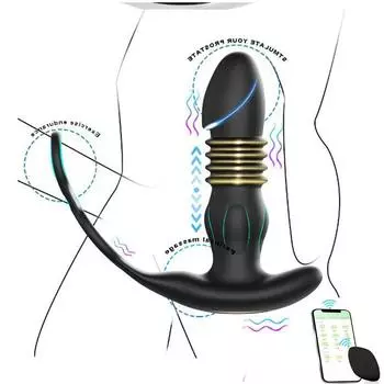 Вибрационная анальная пробка Массажер простаты Анальная пробка Вибратор Стимулятор промежности Беспроводной пульт дистанционного управления Взрослые игры Секс-игрушка для мужчин