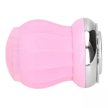 Vibration Face Cleansing Brush 45 celsius Constant Temperature Deep Cleaning Silicone Face BrushBlue синий